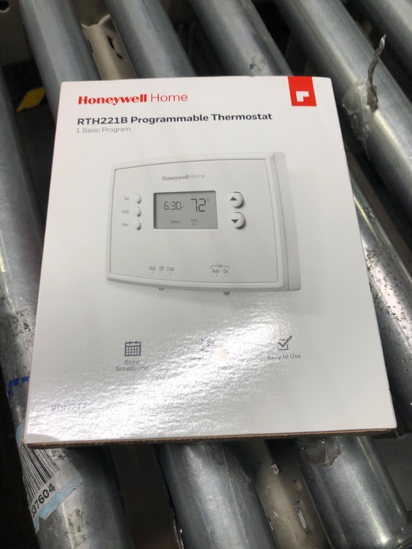 Photo 1 of Honeywell Home RTH221B 1-Week Programmable Thermostat and First Alert Battery Powered Alarm SCO5CN Combination Smoke and CO Detector Thermostat + Smoke and CO Detector