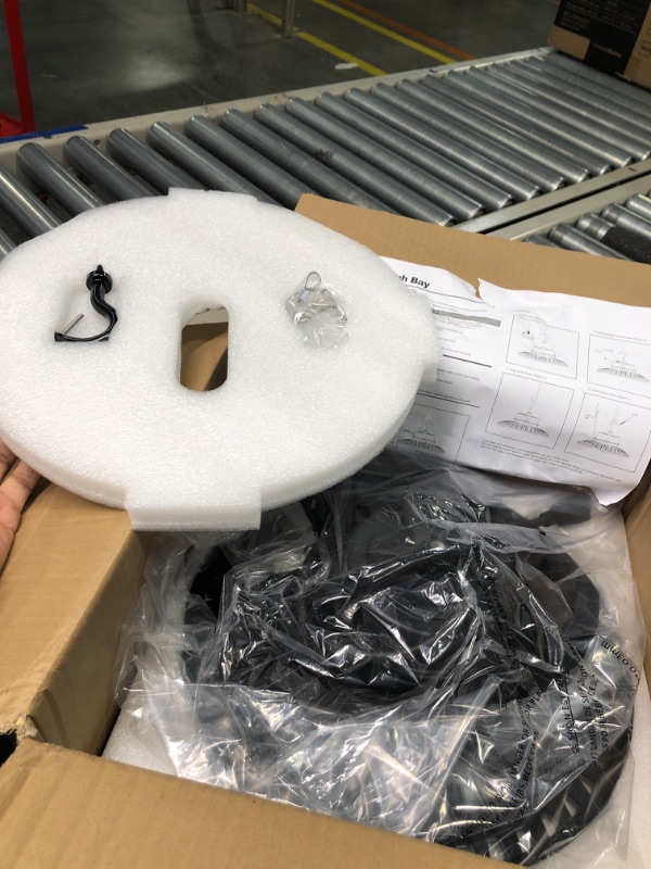Photo 1 of 240W UFO LED High Bay Light, High Bay LED Lights 36,000LM(1000W MH/HPS Eqv.) Dimmable High Bay 6' Cable with US Plug, Hanging Hook, Safe Rope, ETL Listed High Bay Light for Warehouse Factory Barn Shop 240W 1PACK