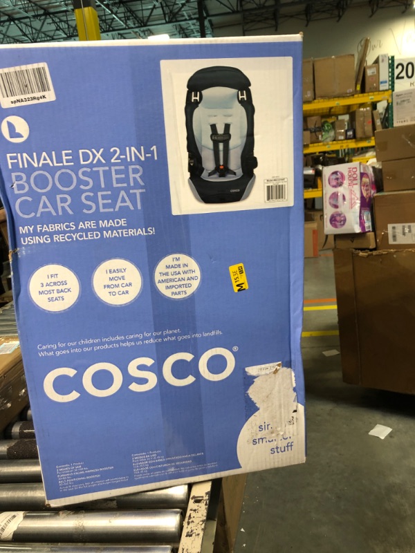 Photo 2 of Cosco Finale DX 2-in-1 Booster Car Seat, Forward Facing 40-100 lbs, Rainbow