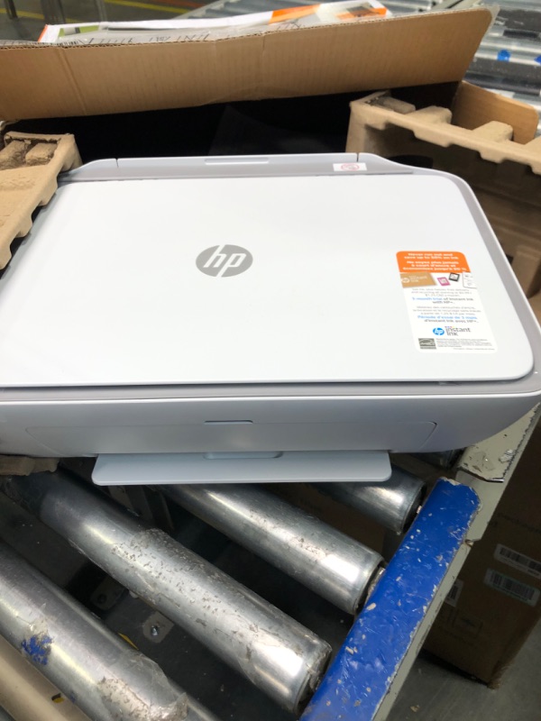 Photo 3 of HP DeskJet 2755e Wireless Color All-in-One Printer with bonus 6 months Instant Ink (26K67A), white