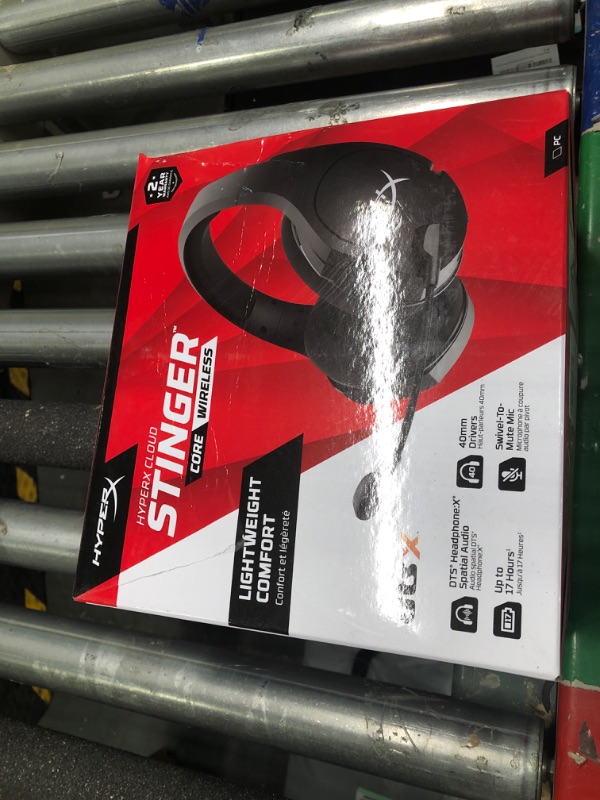 Photo 2 of HyperX Cloud Stinger Core – Wireless Lightweight Gaming Headset, DTS Headphone:X spatial audio, Noise Cancelling Microphone, For PC, Black Black Wireless Stinger Core