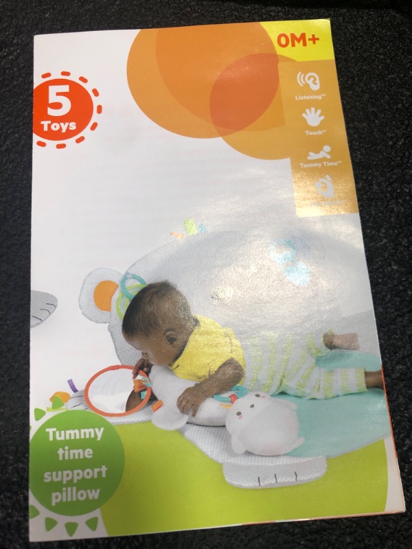 Photo 4 of Bright Starts Tummy Time Prop & Play Activity Mat - Polar Bear, Ages Newborn +, 1 Count (Pack of 1)