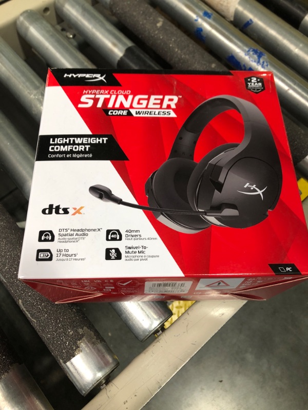 Photo 1 of HyperX Cloud Stinger Core – Wireless Lightweight Gaming Headset, DTS Headphone:X spatial audio, Noise Cancelling Microphone, For PC, Black Black Wireless Stinger Core