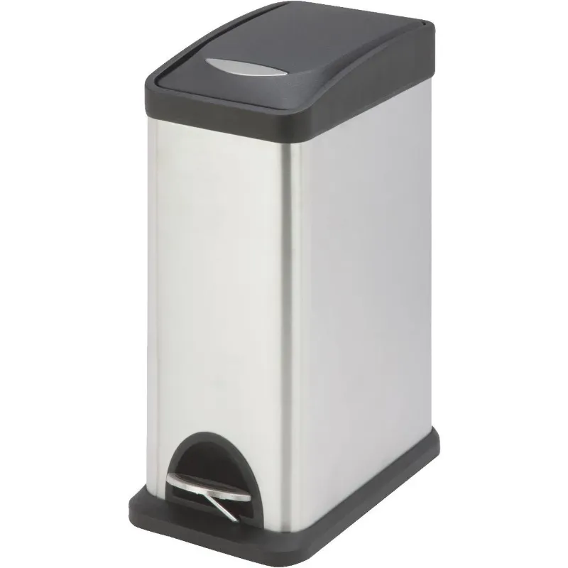 Photo 1 of 
HONEY CAN DO 8 Liter Satin Stainless Steel Step-on Wastebasket