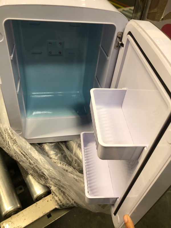 Photo 4 of **USED** Cooluli 20L Mini Fridge For Bedroom - Car, Office Desk & College Dorm Room - Glass Front & Digital Temperature Control - 12v Small Refrigerator for Food, Drinks, Skincare, Beauty & Breast Milk (White) 20 Liter White