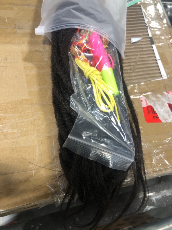 Photo 1 of 18 Inch Synthetic Double Dreadlock Extensions Reggae Hip-hop Style Extensions for Rock&Roll Hippie Dread Braids Hair (18"strands of 10, 4#) 18 Inch(10 Strands) 4#