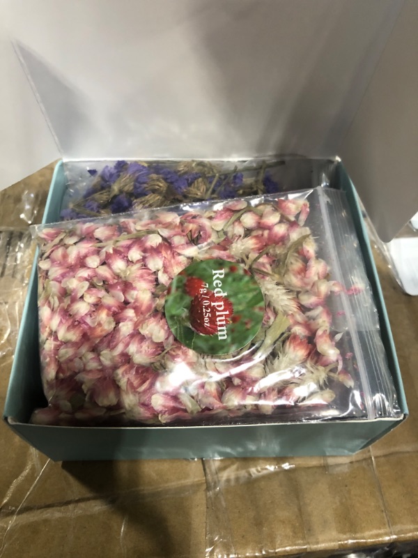 Photo 3 of 9 Bags Dried Flowers,100% Natural Dried Flowers Herbs Kit for Soap Making, DIY Candle Making,Bath - Include Rose Petals,Lavender,Don't Forget Me,Lilium,Jasmine,Rosebudsand More 9 Bags*7g