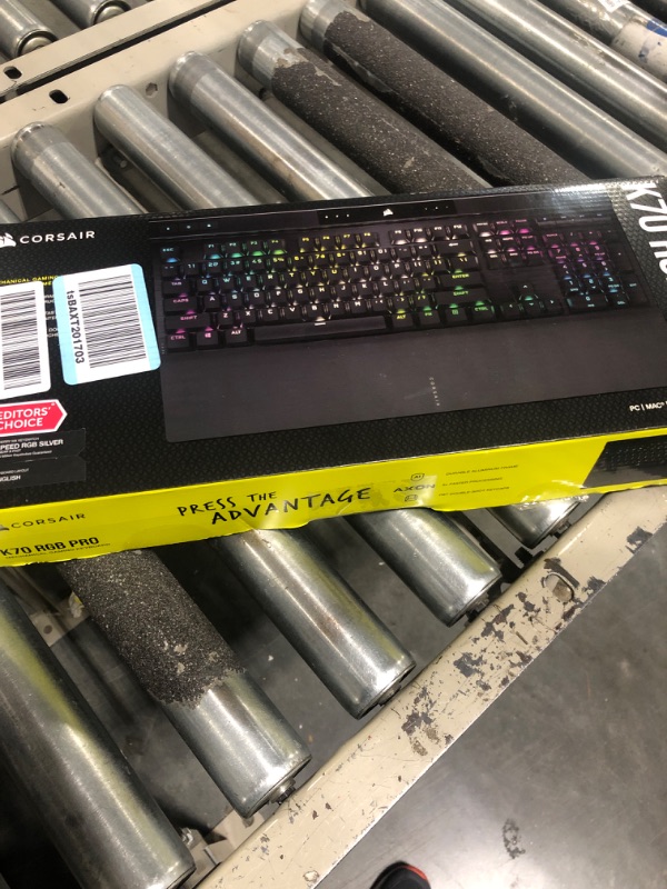 Photo 2 of Corsair K70 RGB PRO Wired Mechanical Gaming Keyboard (CHERRY MX RGB Speed Switches: Linear and Rapid, 8,000Hz Hyper-Polling, PBT DOUBLE-SHOT PRO Keycaps, Soft-Touch Palm Rest) QWERTY, NA - Black Cherry Speed- Fast K70 RGB PRO Black