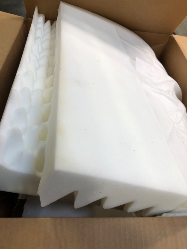 Photo 2 of AK Trading 2.5" Thick CertiPUR-US Certified Convoluted Hospital Mattress Pad, Egg Crate Foam Foam Sheet | Mattress Pad (Medical Bed, Mattress Topper, Chairs) - Made in USA (2.5" x 24" x 72"), White 2.5 Inch (Pack of 1)