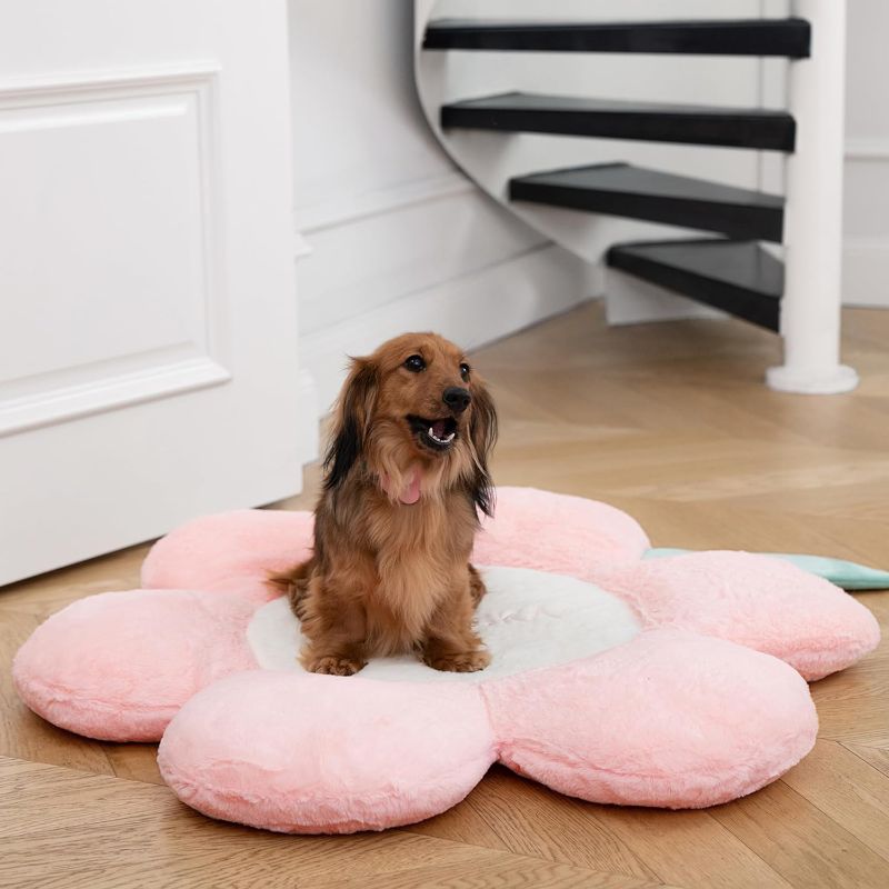 Photo 1 of 
VETRESKA Dog Beds for Medium Small Dogs,Washable Dog Bed Sofa Supportive Pet Bed Bolster, 33.5Inches Cute Cat Bed Couch Pink Flower Dog Bed with Removable...
