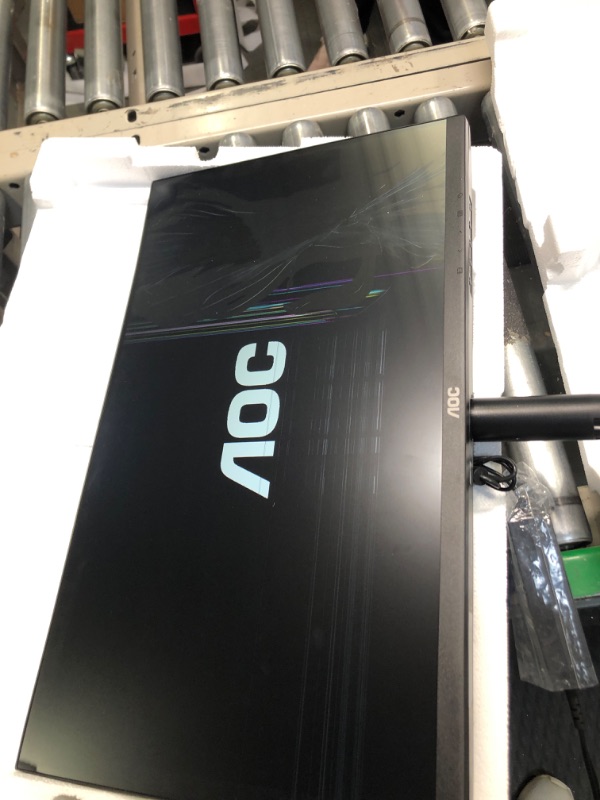 Photo 4 of AOC 24B2XH 24" Full HD IPS Monitor, 3-Sided Frameless & Ultra Slim HDMI and VGA inputs, Lowblue Mode, VESA compatible,Black 24 inch | Full HD Flat IPS
***Screen is partially broken*** 