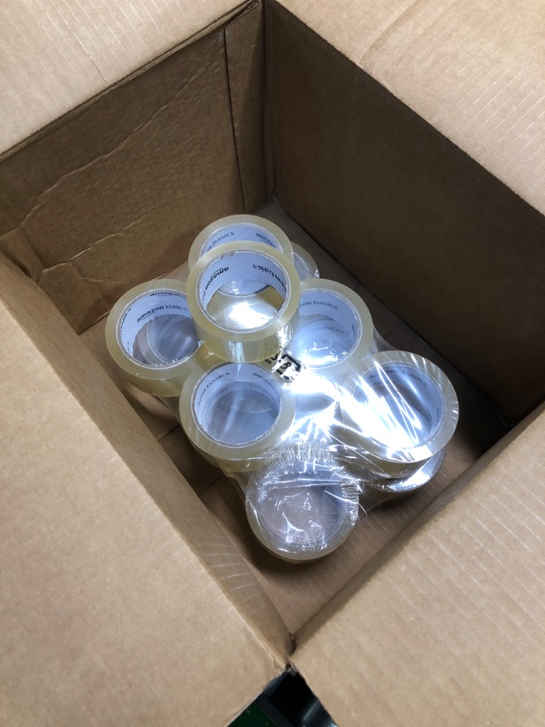 Photo 3 of Amazon Basics Packaging Tape, 1.9 in x 72.2 yards, 1.8mil Thickness (12-Roll), Clear 12-Roll 1.9in x 72.2yd, 1.8mil Thickness
***1 used***