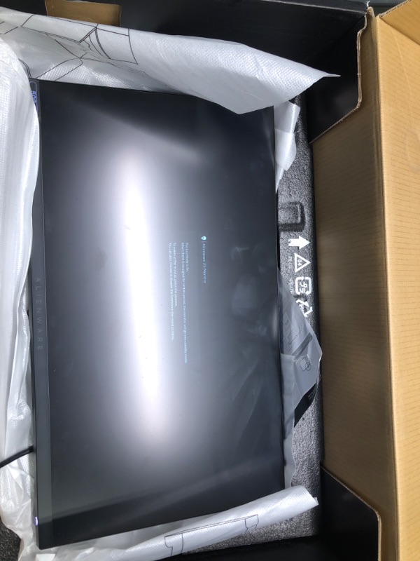 Photo 3 of Alienware AW2524H Gaming Monitor - 24.5-inch 500Hz 1ms IPS Anti-Glare Display, HDMI/DP/USB, Height/Tilt/Swivel/Pivot Adjustable, Dell Services - Dark Side of The Moo****Used but but in good condition and functioning****   