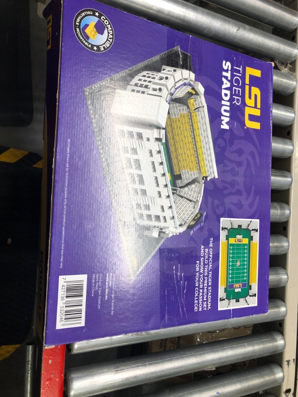 Photo 1 of Pro-Lion LSU Tigers Stadium Building Kits - 2298 Pieces & Printed Decal Graphics | 3D Bricks Puzzle | Fighting Tigers Football Gifts for Boys, Men & Kids Aged 5+ | Games for Creative Fans