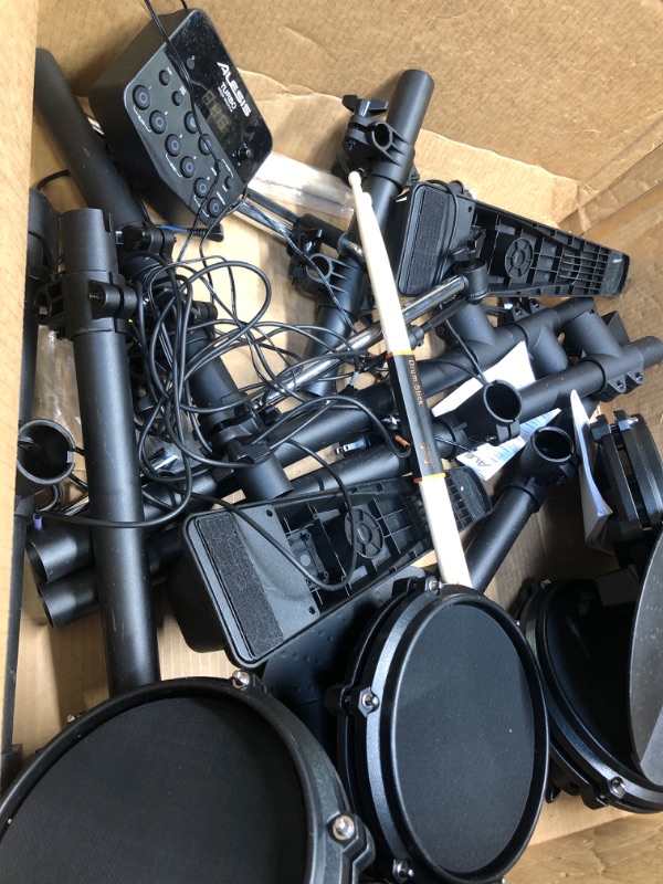 Photo 3 of Alesis Drums Turbo Mesh Kit – Electric Drum Set With 100+ Sounds, Mesh Drum Pads, Drum Sticks, Connection Cables and 60 Melodics Lessons Drums Only