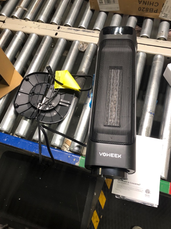 Photo 4 of 24" Space Heater, Voweek 1500W PTC Fast Heating Ceramic Heater for Office, Large Room, Indoor Use, Bedroom, Electric Heater with Thermostat, Remote, 3 Modes, ETL Certified, 12H Timer, 90° Oscillating Black
***Used, but in good condition and functional*** 