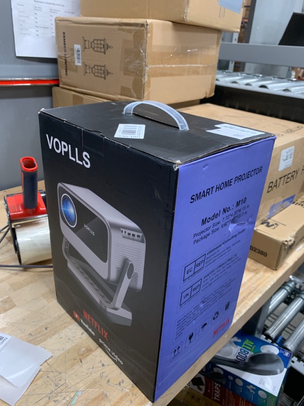 Photo 2 of [Netflix Officially and AI Auto Focus] VOPLLS 4K Projector with WiFi and Bluetooth