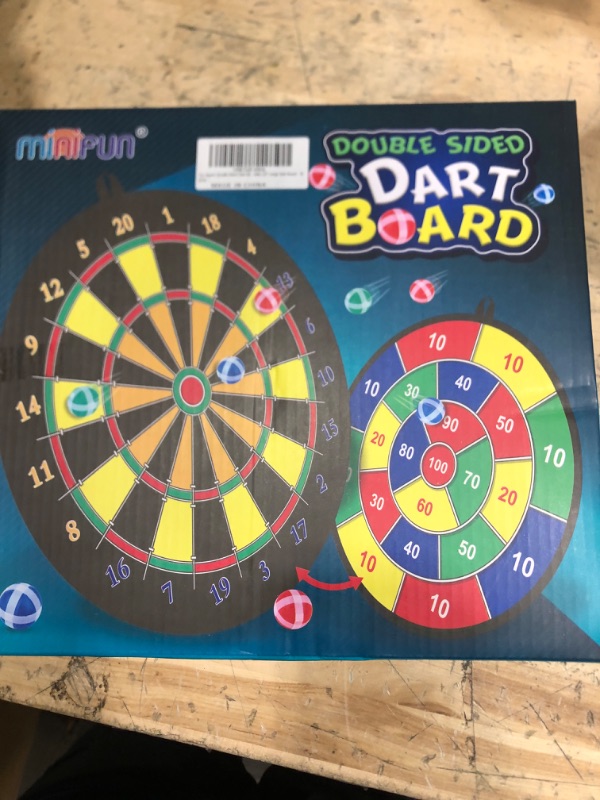 Photo 2 of 29" Large Dart Board for Kids, Kids Double-Sided Dart Board with Sticky Balls and Darts, Indoor/Outdoor Sport Fun Party Play Game Toys, Gifts for 3 4 5 6 7 8 9 10 11 12 Year Old Boys Girls