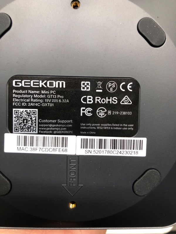 Photo 3 of GEEKOM Mini PC GT13 Pro - 13th Gen Intel i9-13900H Mini Computers(14 C/20T Up to 5.4GHz) 32GB DDR4/2TB PCIe Gen 4 SSD Windows 11 Pro Support Wi-Fi 6E/Bluetooth 5.2/USB 4.0/2.5G LAN/8K/Quad Displays