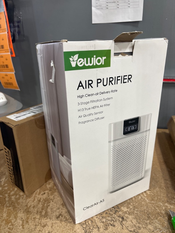 Photo 2 of Air Purifiers, Home Air purifier for Large Room Bedroom Up to 1560ft², VEWIOR H13 True HEPA Air Filter for Wildfire Smoke Pets Pollen Odor, with Air Quality Monitoring Light, Auto/Sleep Mode, 6 Timer