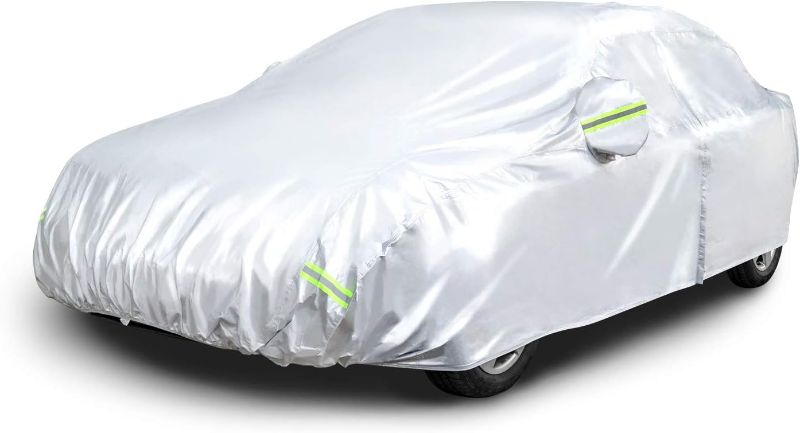 Photo 1 of (READ FULL POST) Amazon Basics Silver Weatherproof Car Cover - 150D Oxford, Sedans up to 160"
