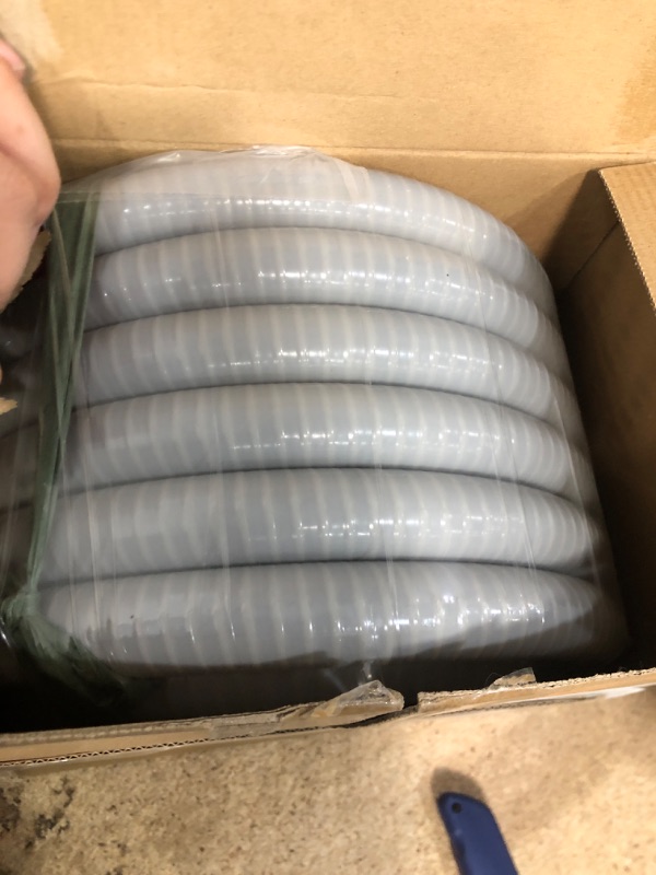 Photo 1 of (3/4" Dia * 25 Feet) Yariwiz Flexible Electrical Conduit Liquid Tight PVC Conduit Kit with 3 PCS Coupling, 3 PCS Elbow and 7 PCS Strap, Sealtight Seal Flex Liquidtight Wire Outdoor Non Metallic Grey