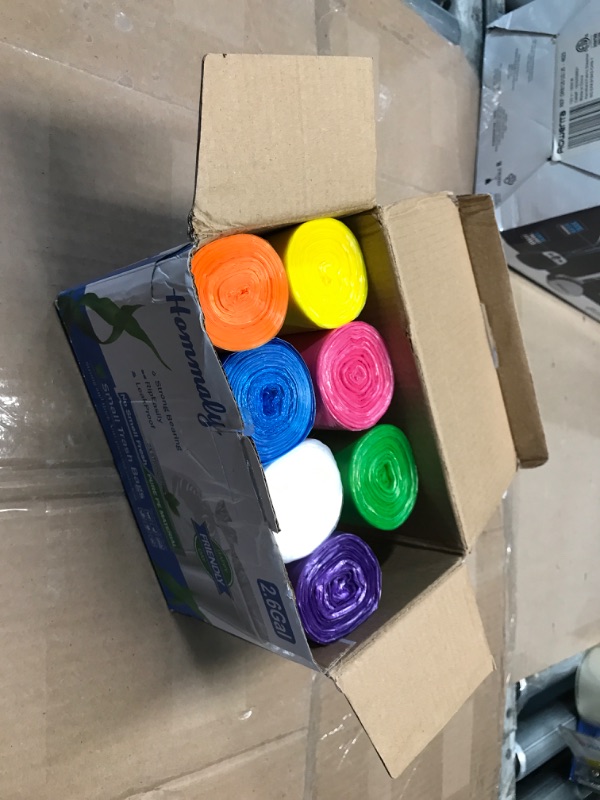 Photo 1 of 2.6 Gallon 350pcs Multicolr small Trash Bags Strong Garbage Bags, Bathroom mini Trash Can Bin Liners, Plastic Bags for home office, waste basket liner, fit 10 Liter,2,2.6,3Gal?Multicolr 350?