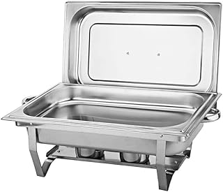 Photo 1 of 16 Chafing Dishes for Buffet 4 Pack, 9 Quart Stainless Steel Chafing Dish Buffet Set with Folding Frame, Food Warmers for Parties, Catering Supplies, Banquets, and Weddings