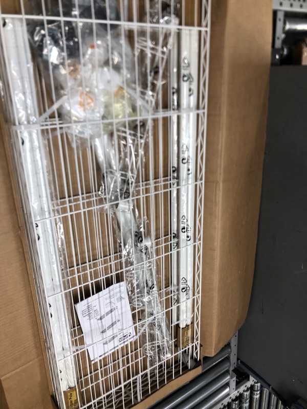 Photo 1 of VIPEK V12 Rolling Garment Rack 3 Tiers Adjustable Wire Shelving Clothes Rack with Wheels, Freestanding Wardrobe Storage Rack Heavy Duty Metal Clothing Rack for Hanging Clothes, White