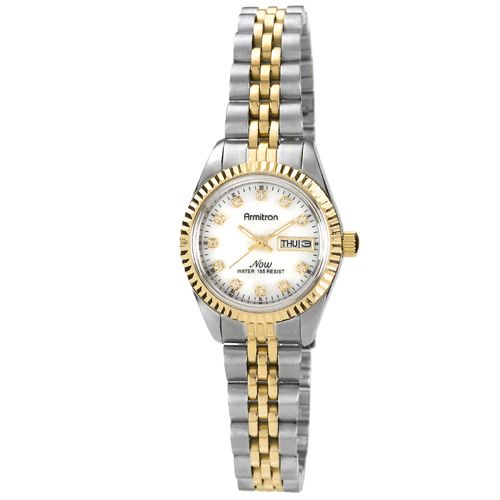 Photo 1 of Armitron Womens Two-Tone Mother-of-Pearl Watch, One Size
