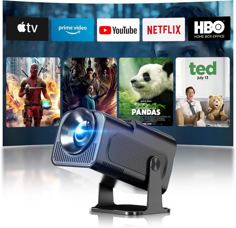 Smart Mini Projector with WiFi and Bluetooth,4k Portable Projector, 180 ...