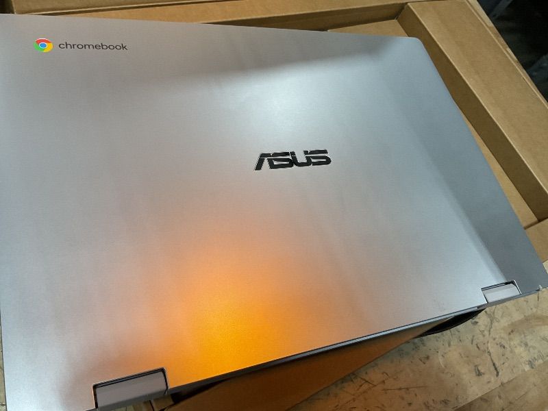 Photo 5 of ASUS Chromebook Flip CX1 Convertible Laptop, 14" FHD NanoEdge 360-degree Touchscreen, Intel Celeron N6000 4-Core Processor, 128GB eMMC Storage, 8GB RAM, ChromeOS, Transparent Silver, CX1400FKA-AS88F