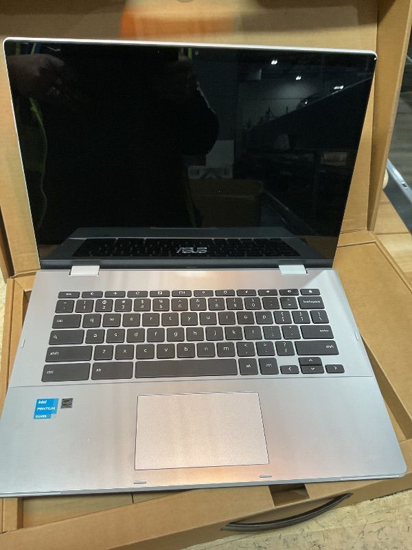 Photo 8 of ASUS Chromebook Flip CX1 Convertible Laptop, 14" FHD NanoEdge 360-degree Touchscreen, Intel Celeron N6000 4-Core Processor, 128GB eMMC Storage, 8GB RAM, ChromeOS, Transparent Silver, CX1400FKA-AS88F