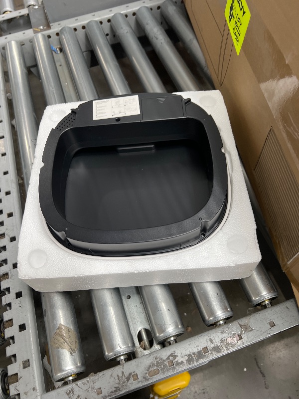 Photo 1 of SONGMICS Motion Sensor Trash Can, 13 Gallon Automatic Kitchen Garbage Can, Multi-Colored Indicator Lights, Ozone Odor Control, Stay-Open Lid, Tall, Stainless Steel, White ULTB620W50