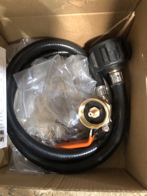 Photo 1 of New Updated Propane Refill Adapter Hose 36’’ Propane Extension Hose Propane Refill Hose with ON-Off Control Valve for 1 LB Propane Gas Tank 350PSI High Pressure Camping Grill (QCC Type1 Inlet)