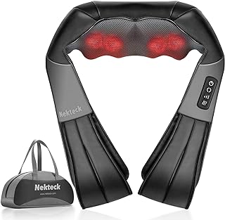 Photo 1 of (READ FULL POST) Nekteck Shiatsu Neck and Back Massager with Soothing Heat, Electric Deep Tissue 3D Kneading Massage Pillow for Shoulder, Leg, Body Muscle Pain Relief, Home, Office, and Car Use