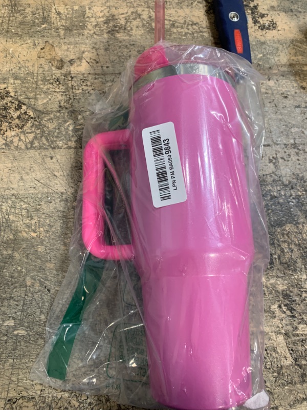 Photo 2 of ***SIMILAR TO STOCK PHOTO***

40 oz Stainless Steel Tumblers with Handle, Spill-proof Lid and Straw, Double-Walled Insulated, BPA-Free, Perfect for Hot and Cold Drinks, Fuchsia