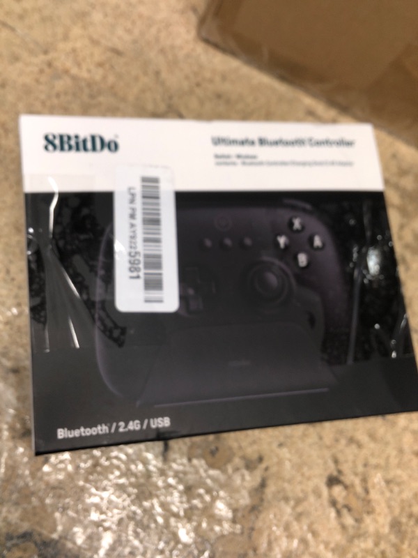 Photo 2 of 8Bitdo Ultimate Bluetooth Controller with Charging Dock, Wireless Pro Controller with Hall Effect Sensing Joystick, Compatible with Switch, Windows and Steam Deck (Black)