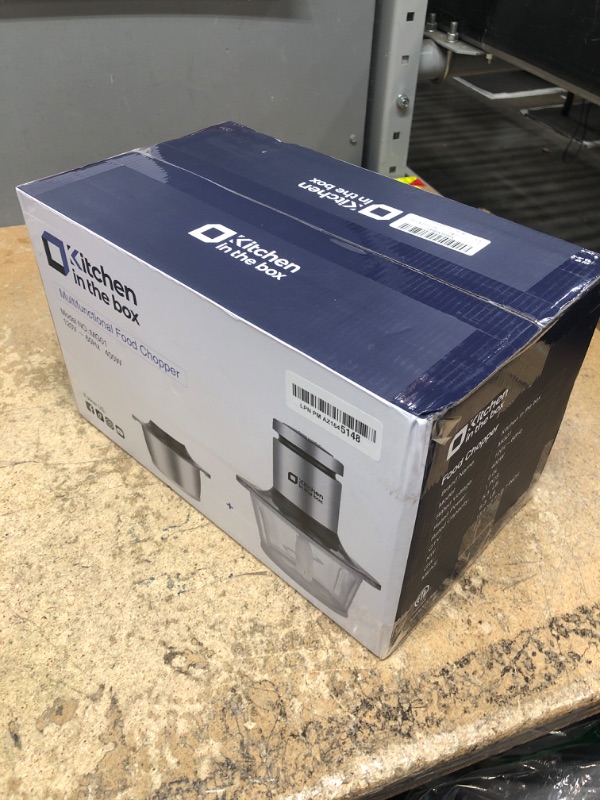 Photo 2 of Kitchen in the box Food Processors,Small Meat Grinder & Food Chopper Electric Vegetable Chopper with 2 Bowls (8 Cup+8 Cup)& 2 Bi-Level Blades for Meat/fish/Vegetable/Baby Food (Black, 8cups+8cups)