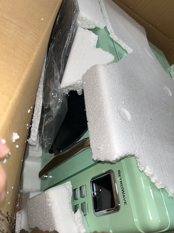 Photo 1 of * DAMAGED* Nostalgia Mid-Century Retro 0.9 Cu. Ft. Microwave