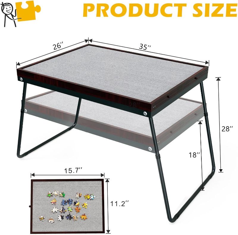 Photo 1 of **NON-REFUNDABLE** (PARTS) Jigsaw Puzzle Table 1500pcs, Adjustable Five Up Angles Puzzle Table with Drawers,Puzzle Board with Drawers,Puzzle Tables for Adults