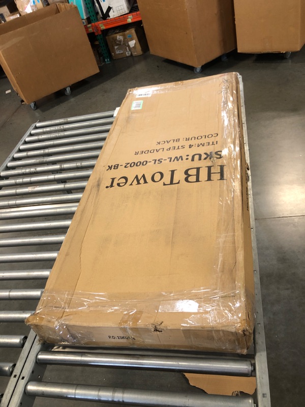 Photo 1 of HBTower 4 Step Ladder with Handrails, 330 lbs Folding Step Stool with Attachable Tool Bag & Anti-Slip Wide Pedal for Home Kitchen Pantry Office (4-Step) 4-Step Ladder with Handrails