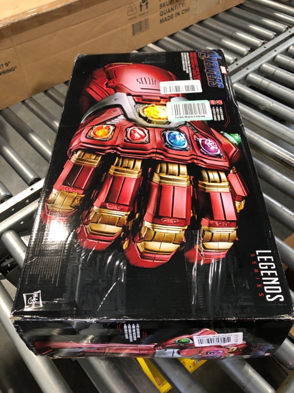 Photo 2 of Avengers Marvel Endgame Red Infinity Gauntlet Electronic Fist Roleplay Toy, Awesome for Kids Halloween Costume, Lights and Sounds, 5+
