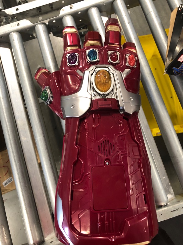 Photo 4 of Avengers Marvel Endgame Red Infinity Gauntlet Electronic Fist Roleplay Toy, Awesome for Kids Halloween Costume, Lights and Sounds, 5+