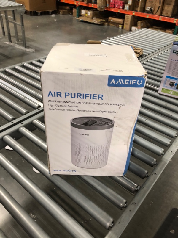 Photo 2 of Air Purifiers, AMEIFU Upgrade Large Size Air Purifiers for Home Large Room Bedroom up to 1350sq with Aromatherapy and Timing settings, H13 HEPA Air Purifier for Wildfire, Smoke,Pollen and Dander Grey