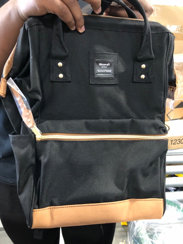 Photo 3 of Himawari Laptop Backpack for Women&Men,Wide Open Large USB Charging Port 15.6 Inch Laptop Doctor College Work Bag(123#-Black)
