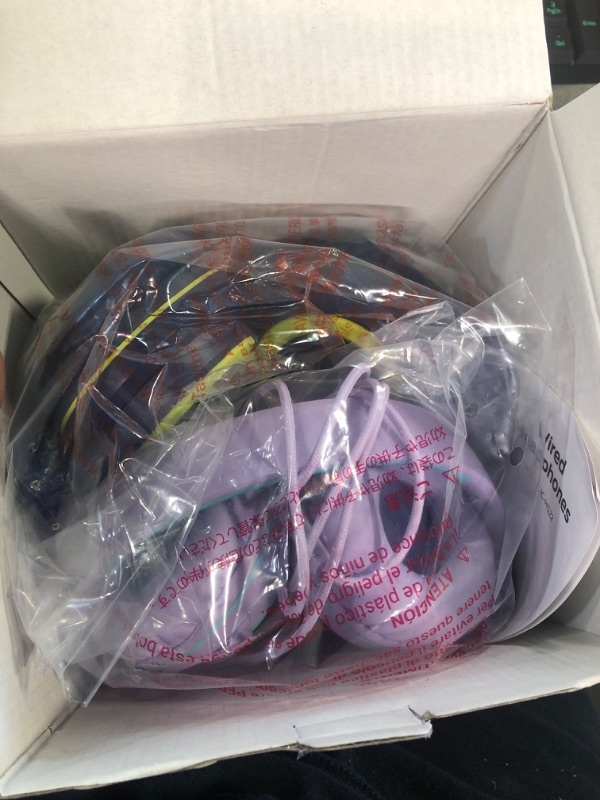 Photo 1 of iClever [2 Pack Kids Headphones Wired - 94dBA Safe Volume Limited-Headphones for Kids Teens with Sharing Splitter, Tangle-Free, Foldable Stereo Headset with mic for School/iPad/Tablet/Travel Purple & Green