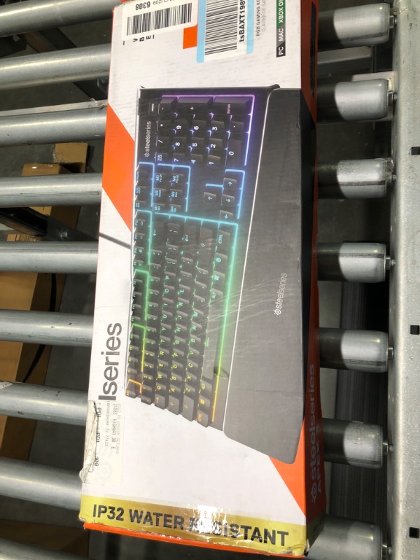 Photo 2 of SteelSeries Apex 3 RGB Gaming Keyboard – 10-Zone RGB Illumination – IP32 Water Resistant – Premium Magnetic Wrist Rest (Whisper Quiet Gaming Switch) Apex 3 Whisper Quiet – Tactile & Silent Keyboard