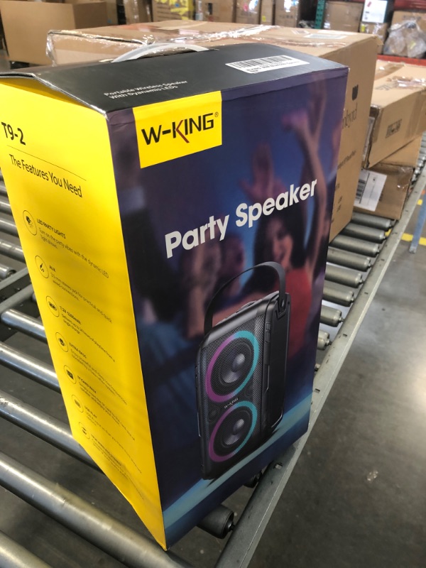 Photo 2 of W-KING 80W Bluetooth Speakers Loud, Super Rich Bass, Huge 105dB Sound Powerful Portable Wireless Outdoor Bluetooth Speaker, Mixed Color Lights, 24H Playtime, AUX, USB Playback, TF Card, Non-Waterproof