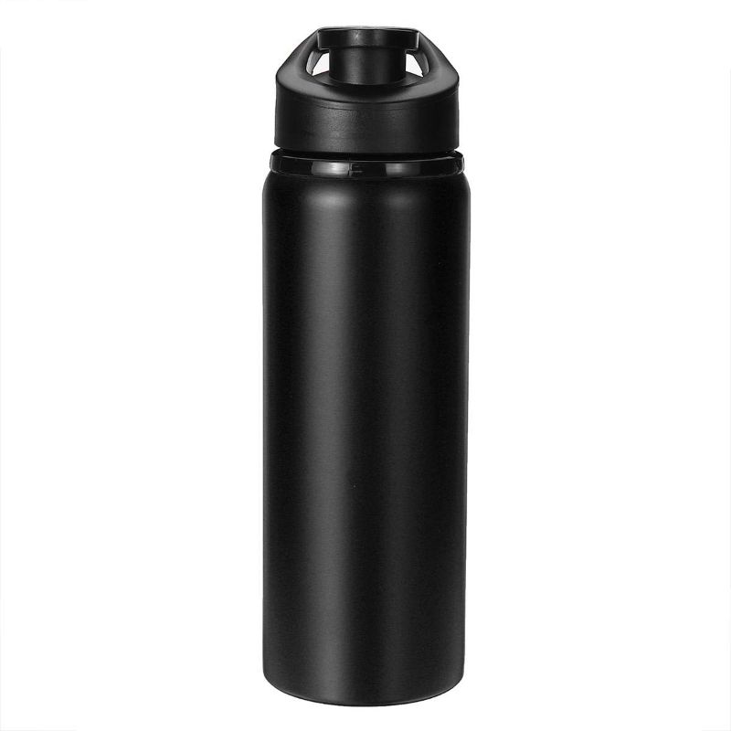 Photo 4 of 700ml Outdoor Portable Water Bottle Stainless Steel Direct Drinking Cup Sports Travel Kettle (Color : Black)